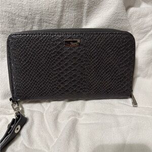 Thirty-One Black Textured Wristlet Clutch